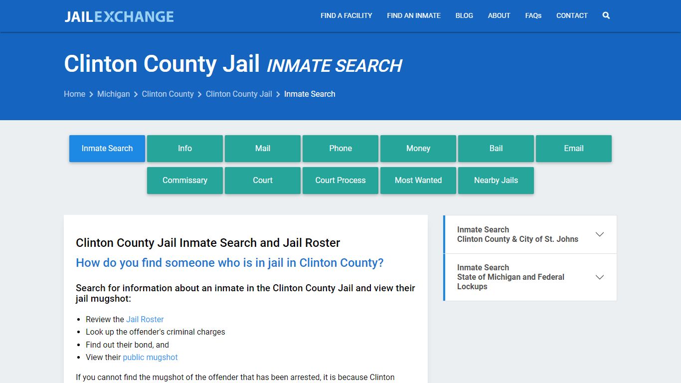 Clinton County Jail Inmate Search - Jail Exchange